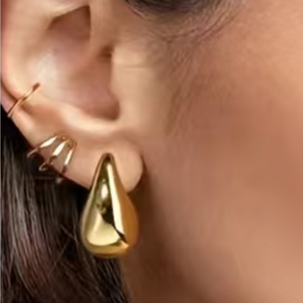 Large Drop Earrings Bottega inspired - Picture 2 of 4